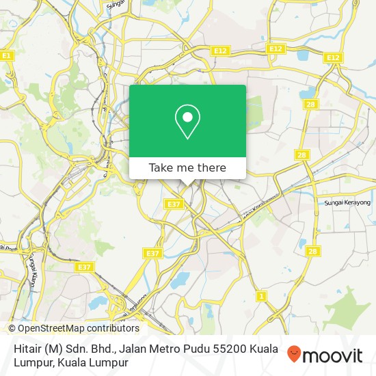 Hitair (M) Sdn. Bhd., Jalan Metro Pudu 55200 Kuala Lumpur map