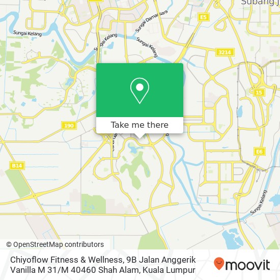 Chiyoflow Fitness & Wellness, 9B Jalan Anggerik Vanilla M 31 / M 40460 Shah Alam map