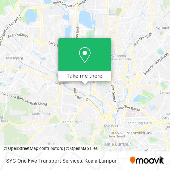 SYG One Five Transport Services map