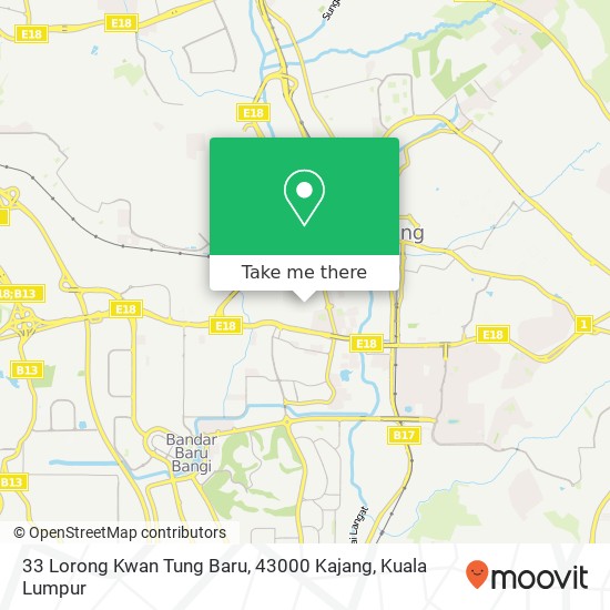 33 Lorong Kwan Tung Baru, 43000 Kajang map