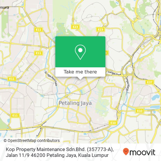 Kop Property Maintenance Sdn.Bhd. (357773-A), Jalan 11 / 9 46200 Petaling Jaya map