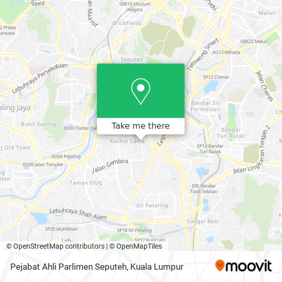 Pejabat Ahli Parlimen Seputeh map