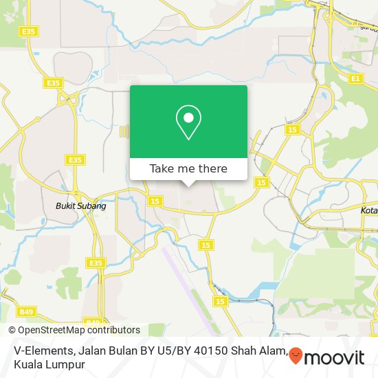 V-Elements, Jalan Bulan BY U5 / BY 40150 Shah Alam map