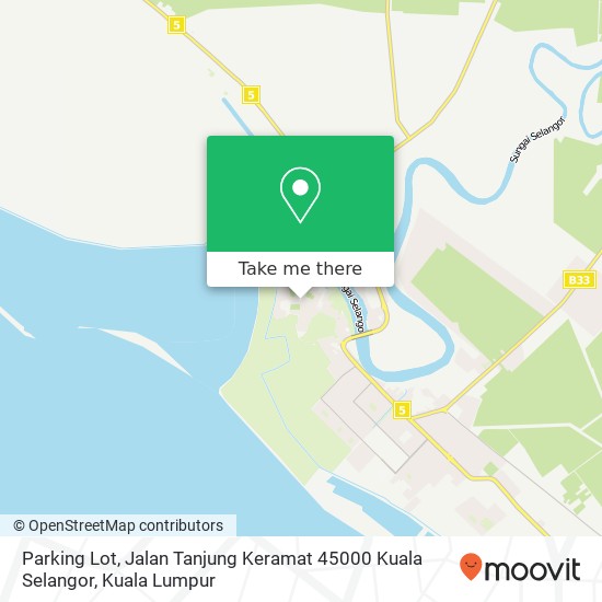 Peta Parking Lot, Jalan Tanjung Keramat 45000 Kuala Selangor