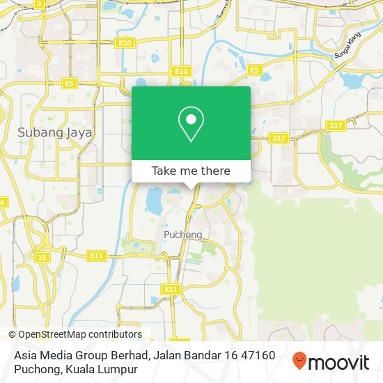Asia Media Group Berhad, Jalan Bandar 16 47160 Puchong map
