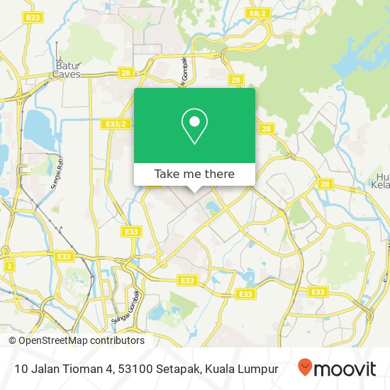 10 Jalan Tioman 4, 53100 Setapak map