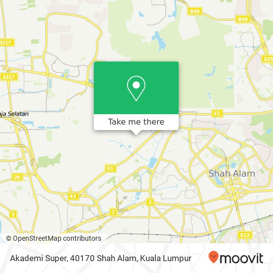 Akademi Super, 40170 Shah Alam map