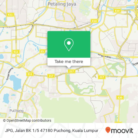 JPG, Jalan BK 1 / 5 47180 Puchong map