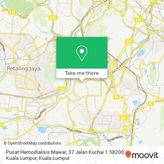 Pusat Hemodialisis Mawar, 37 Jalan Kuchai 1 58200 Kuala Lumpur map