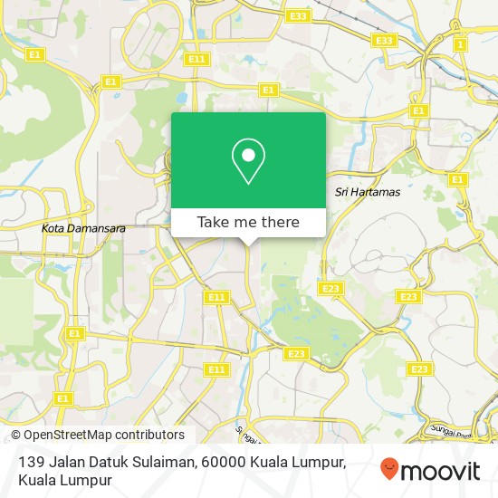 Peta 139 Jalan Datuk Sulaiman, 60000 Kuala Lumpur