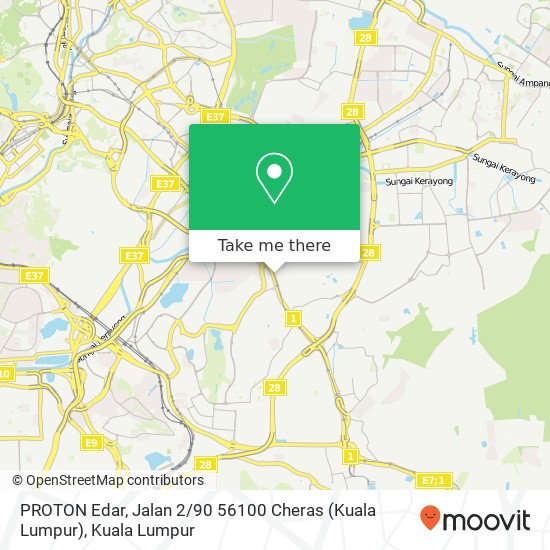 PROTON Edar, Jalan 2 / 90 56100 Cheras (Kuala Lumpur) map