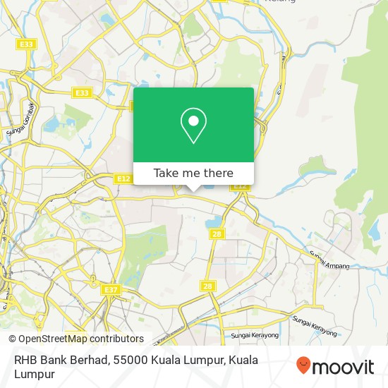 RHB Bank Berhad, 55000 Kuala Lumpur map