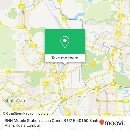 RNH Mobile Station, Jalan Opera B U2 B 40150 Shah Alam map