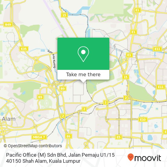 Pacific Office (M) Sdn Bhd, Jalan Pemaju U1 / 15 40150 Shah Alam map