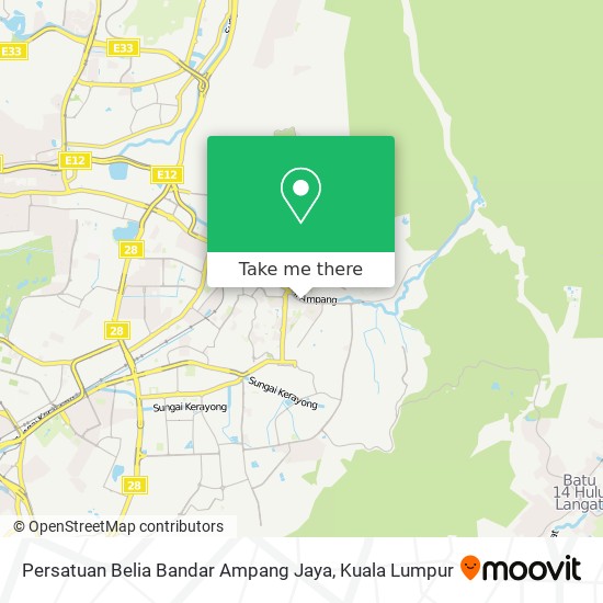 Persatuan Belia Bandar Ampang Jaya map