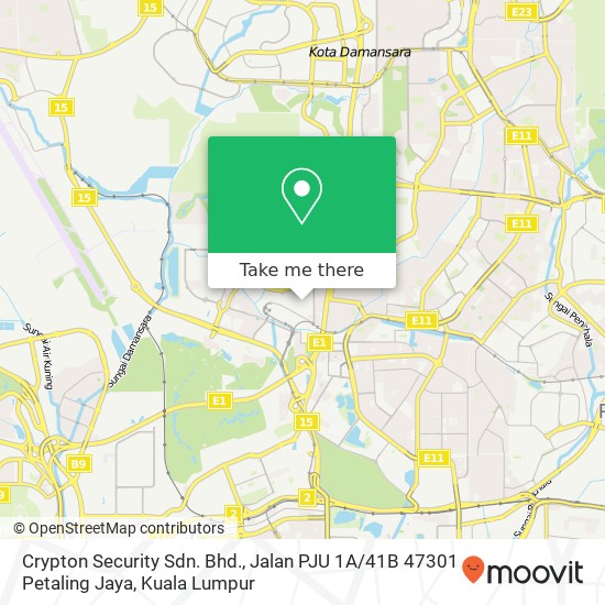 Crypton Security Sdn. Bhd., Jalan PJU 1A / 41B 47301 Petaling Jaya map