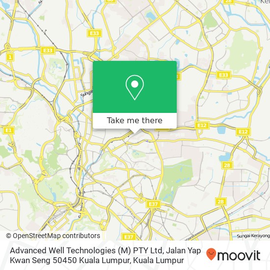 Advanced Well Technologies (M) PTY Ltd, Jalan Yap Kwan Seng 50450 Kuala Lumpur map