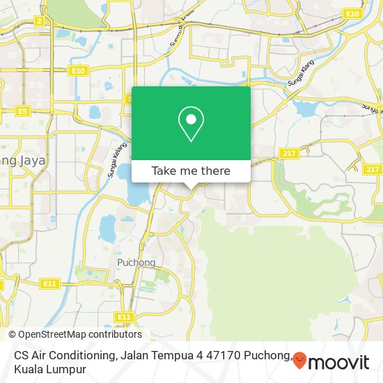 CS Air Conditioning, Jalan Tempua 4 47170 Puchong map