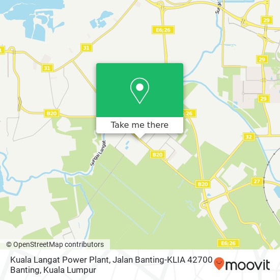 Peta Kuala Langat Power Plant, Jalan Banting-KLIA 42700 Banting