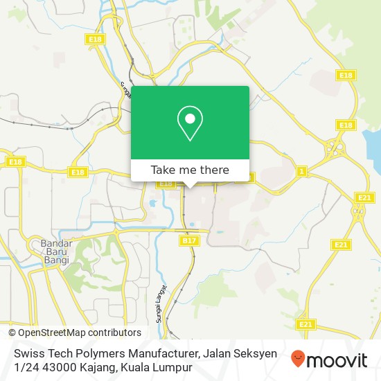 Swiss Tech Polymers Manufacturer, Jalan Seksyen 1 / 24 43000 Kajang map