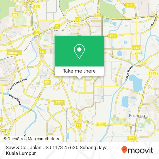 Saw & Co., Jalan USJ 11 / 3 47620 Subang Jaya map