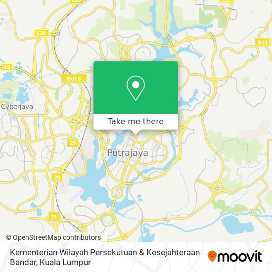 Kementerian Wilayah Persekutuan & Kesejahteraan Bandar map