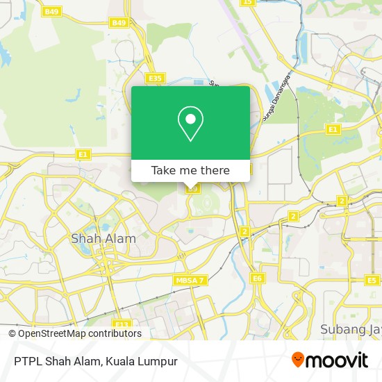 PTPL Shah Alam map