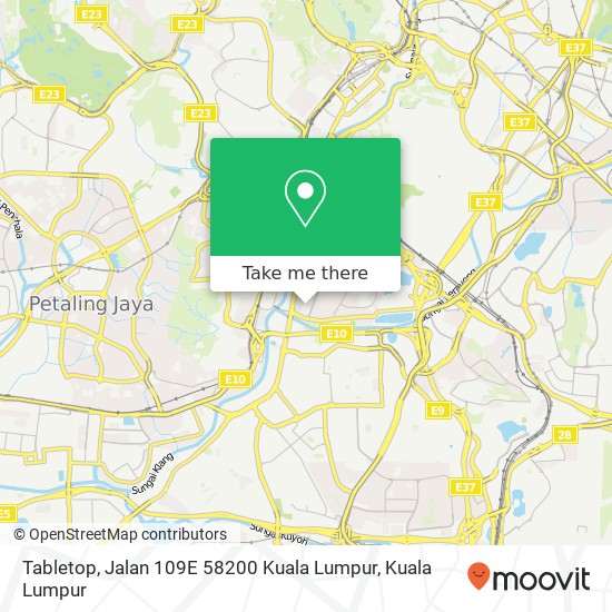 Tabletop, Jalan 109E 58200 Kuala Lumpur map