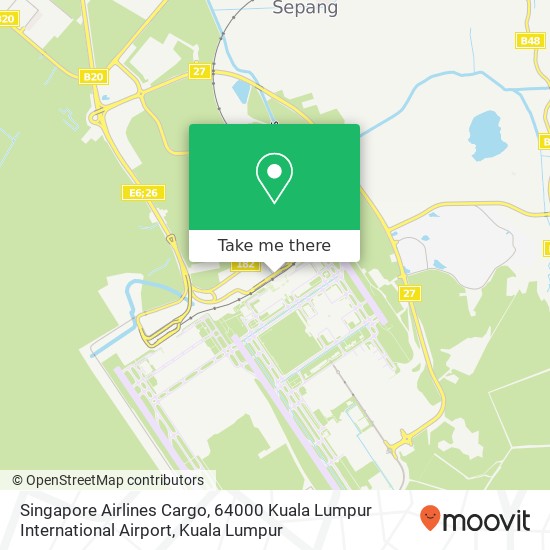 Peta Singapore Airlines Cargo, 64000 Kuala Lumpur International Airport