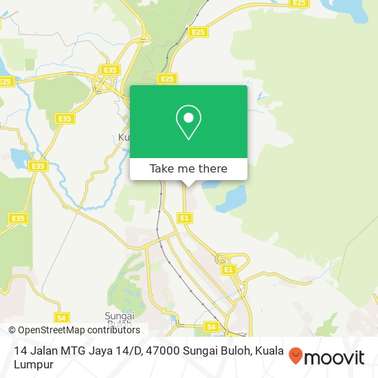 Peta 14 Jalan MTG Jaya 14 / D, 47000 Sungai Buloh