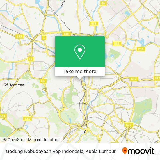 Gedung Kebudayaan Rep Indonesia map