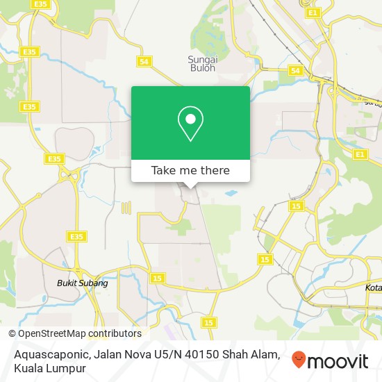 Aquascaponic, Jalan Nova U5 / N 40150 Shah Alam map