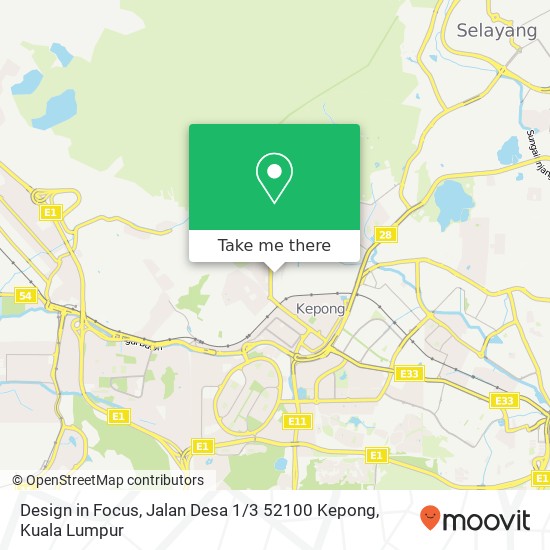 Design in Focus, Jalan Desa 1 / 3 52100 Kepong map