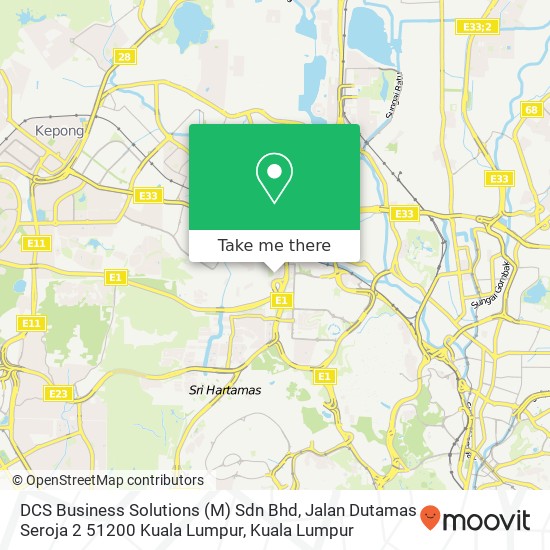 DCS Business Solutions (M) Sdn Bhd, Jalan Dutamas Seroja 2 51200 Kuala Lumpur map