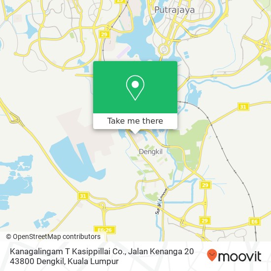 Kanagalingam T Kasippillai Co., Jalan Kenanga 20 43800 Dengkil map