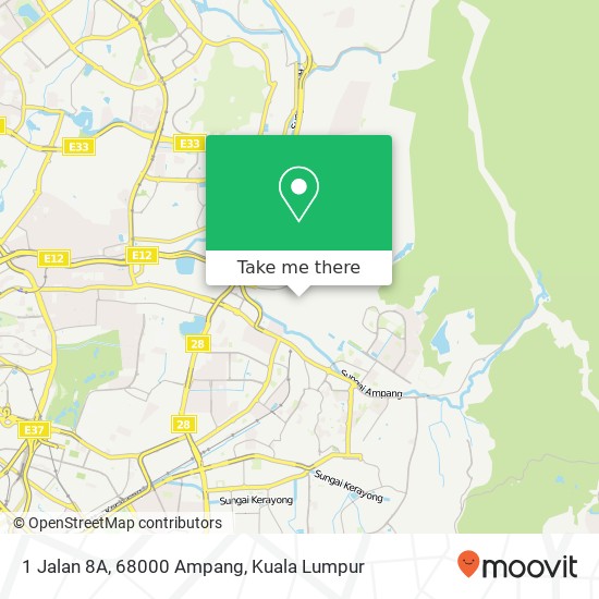 1 Jalan 8A, 68000 Ampang map