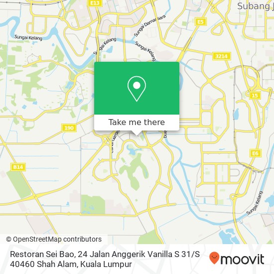 Restoran Sei Bao, 24 Jalan Anggerik Vanilla S 31 / S 40460 Shah Alam map