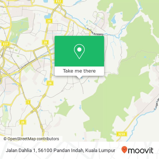 Jalan Dahlia 1, 56100 Pandan Indah map