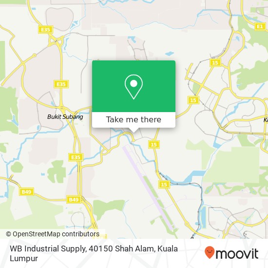 WB Industrial Supply, 40150 Shah Alam map