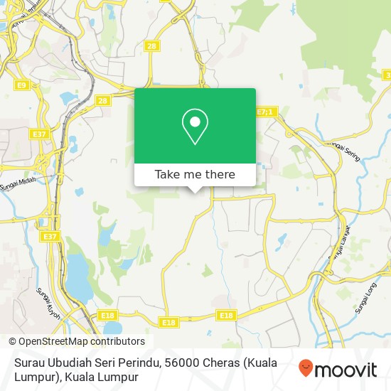 Surau Ubudiah Seri Perindu, 56000 Cheras (Kuala Lumpur) map