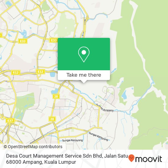 Peta Desa Court Management Service Sdn Bhd, Jalan Satu 68000 Ampang