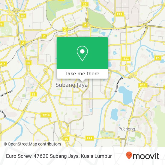 Peta Euro Screw, 47620 Subang Jaya
