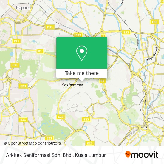 Arkitek Seniformasi Sdn. Bhd. map