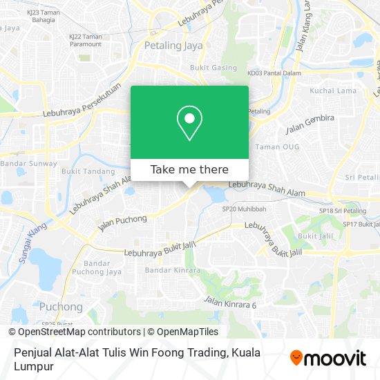 Peta Penjual Alat-Alat Tulis Win Foong Trading