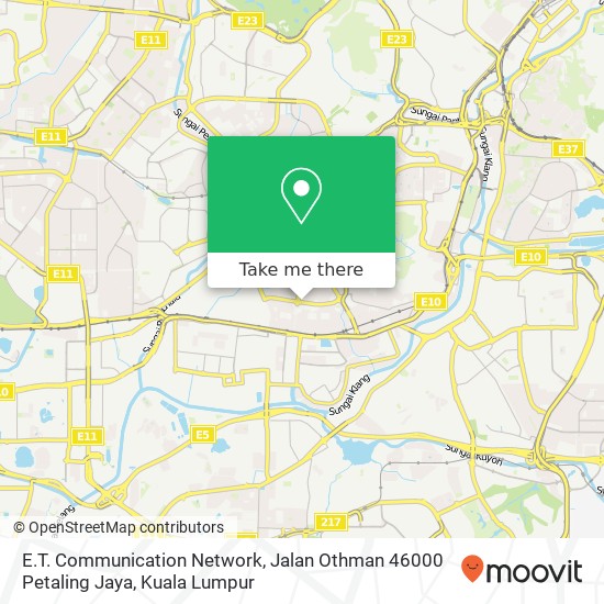 Peta E.T. Communication Network, Jalan Othman 46000 Petaling Jaya