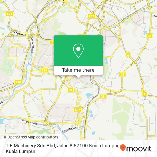 T E Machinery Sdn Bhd, Jalan 8 57100 Kuala Lumpur map