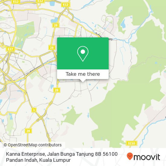 Peta Kanna Enterprise, Jalan Bunga Tanjung 8B 56100 Pandan Indah