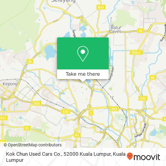 Kok Chun Used Cars Co., 52000 Kuala Lumpur map