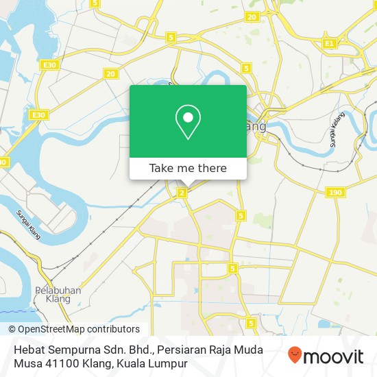 Hebat Sempurna Sdn. Bhd., Persiaran Raja Muda Musa 41100 Klang map