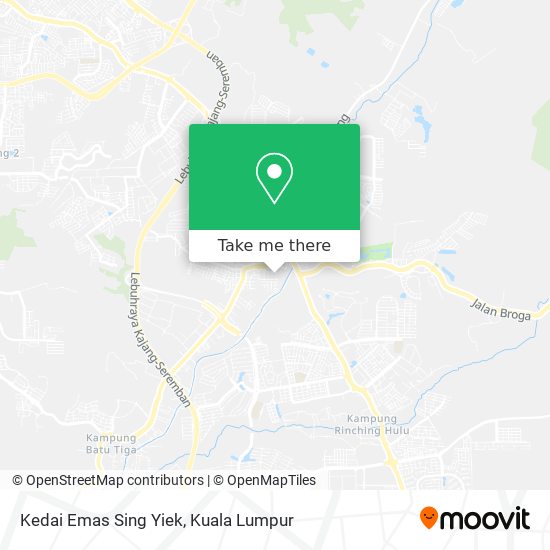 How To Get To Kedai Emas Sing Yiek In Hulu Langat By Bus Or Train